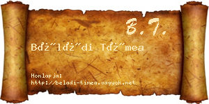 Béládi Tímea névjegykártya
