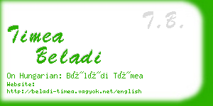 timea beladi business card